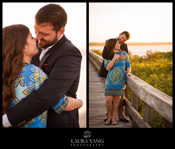 Daytona Beach sunset engagement photography