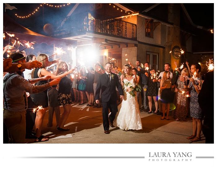 Florida wedding photographer sparkler exit